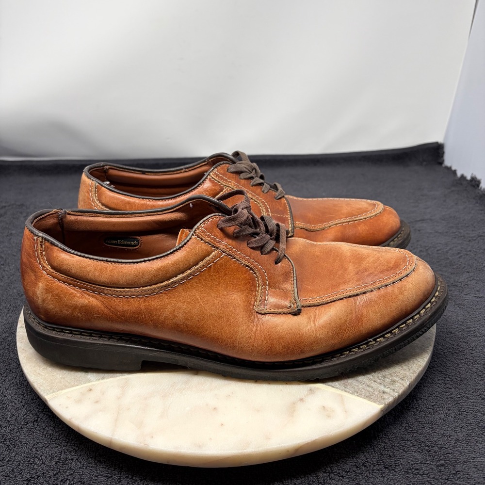 Allen Edmonds Wilbert Oxford Mens Split Toe Leather Derby 1951 11 D Brown